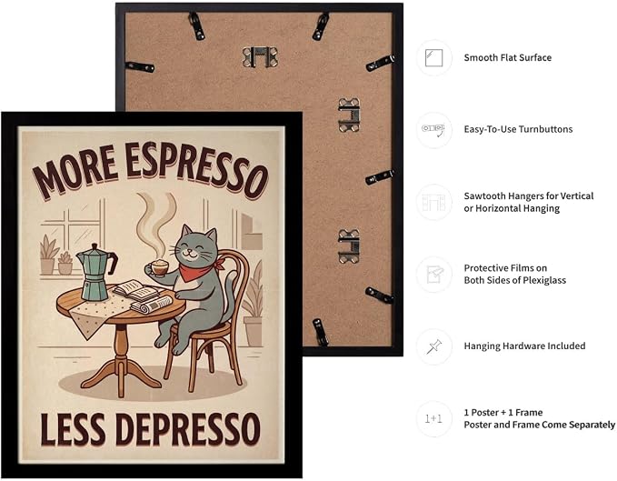 Lawrence Williams Designs Coffee Cat Poster - Image 3