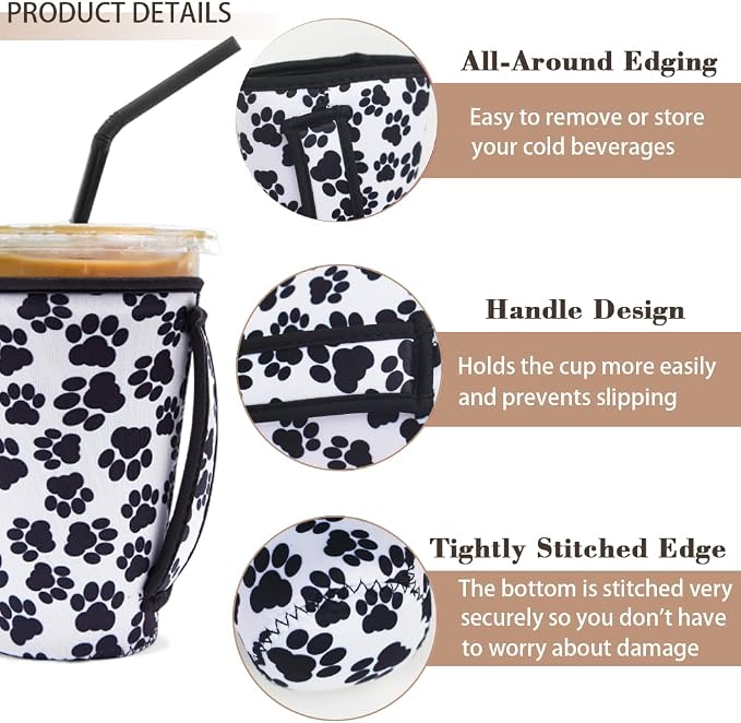 3 Pack Iced Coffee Sleeve Insulator Sleeves - Image 4