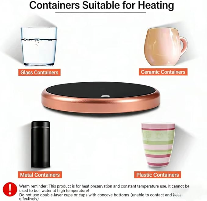 Coffee Mug Warmer | Auto-Shutoff, Home Office Desk Use, Electric Beverage Warmer - Image 5