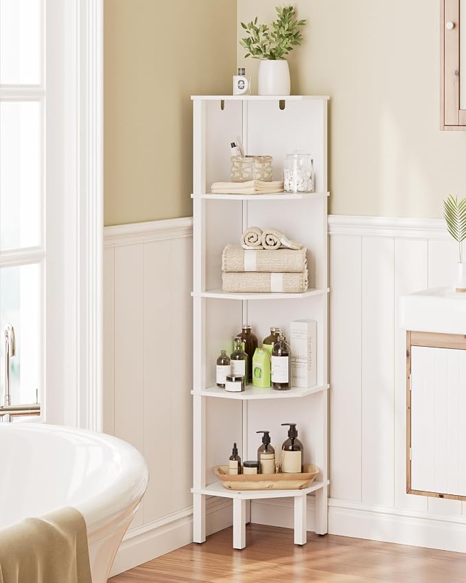 Corner Shelf, 5 Tier Corner Bookshelf, Display Corner Shelf Stand - Image 6