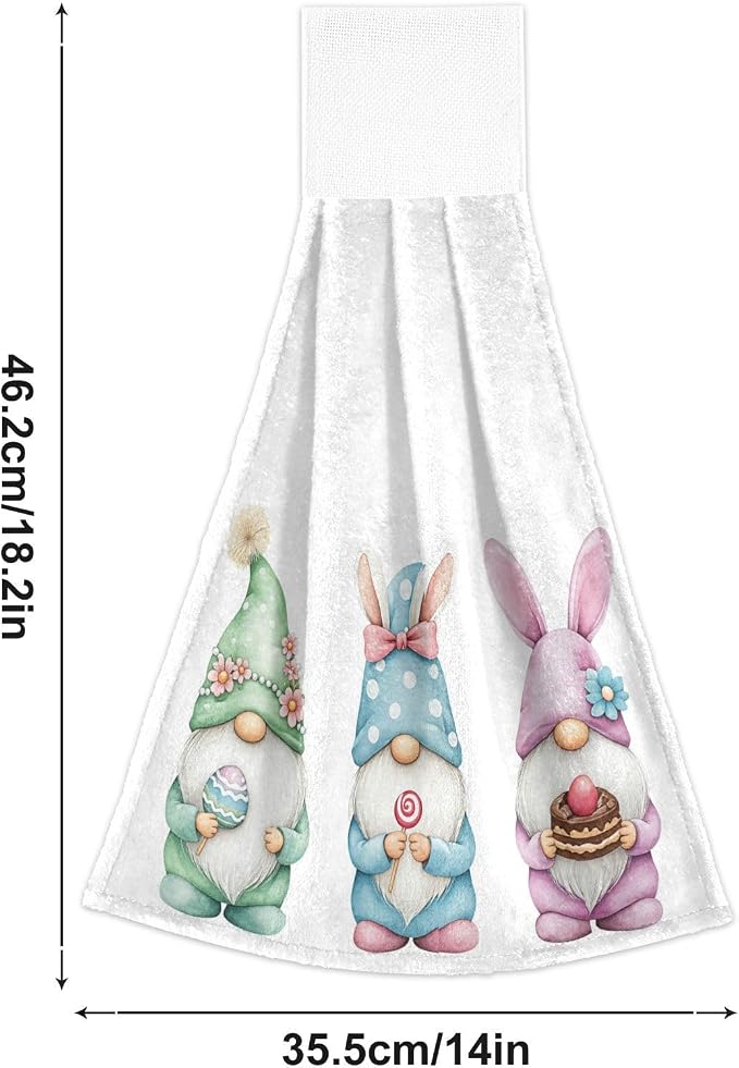 Dussdil Easter Gnomes Eggs Bunny Kitchen Hanging Towels Bathroom Hand Bath - Image 5