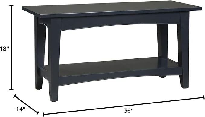 Alaterre Furniture Shaker Cottage Bench - Image 3