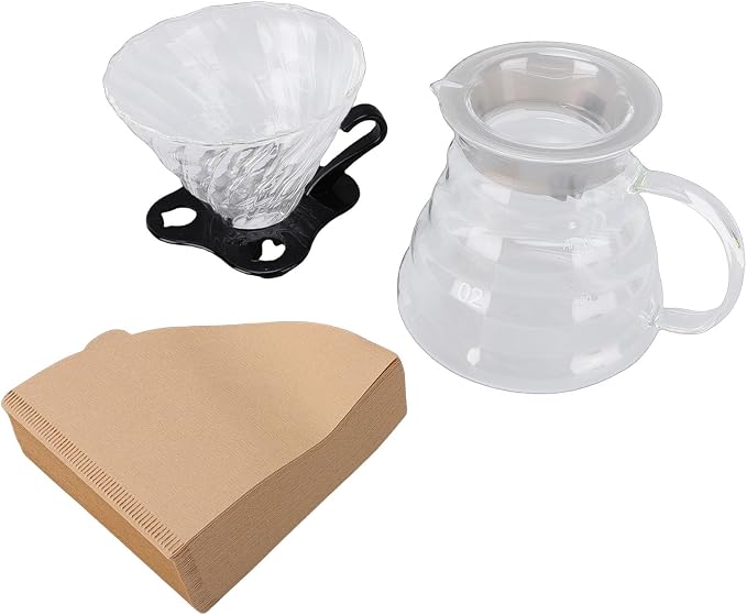 Pour Over Coffee Maker 600ML/20oz, Heat Resistance Borosilicate Glass Dripper - Image 7