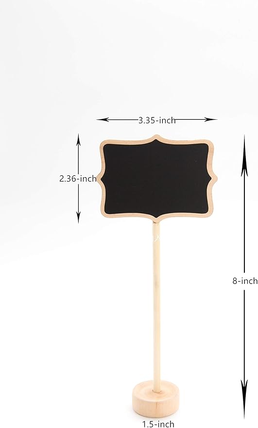 15 Pack Wood Mini Chalkboard Signs Small Rectangle Chalkboards Blackboard - Image 4