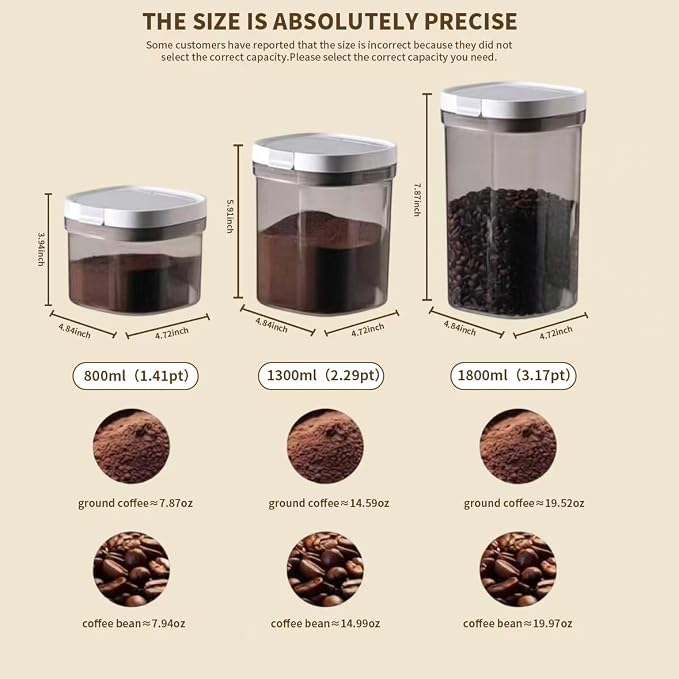 Airtight Coffee Canister, 15oz Coffee Storage Container - Image 5