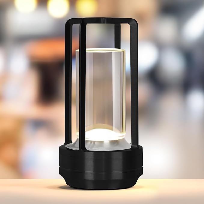 Cordless Portable LED Table Lamp, Small Rechargeable Battery Operated Desk Lamp by baishezhuan