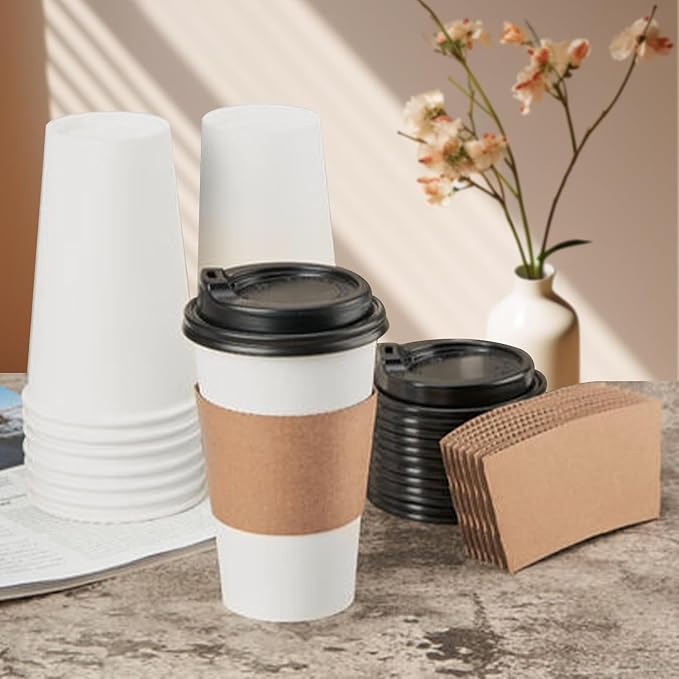 RACETOP 16 oz 500 Pack Disposal Paper Coffee Cups - Image 7