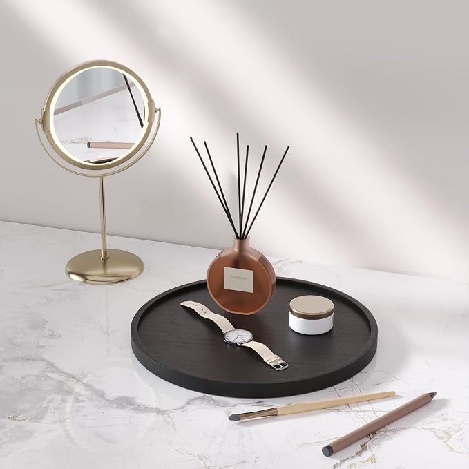 VERTORGAN Bamboo Serving Tray, 9.8 Inch Decorative Trays Platter - Image 4
