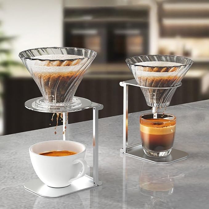 Foldable Coffee Drip Holder Aluminum Coffee Dripper Station Portable Pour Over - Image 7
