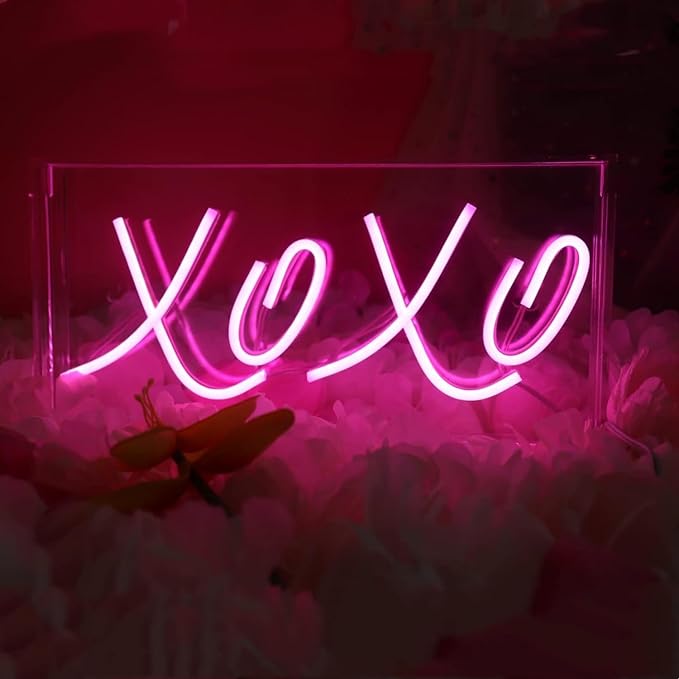 XOXO Neon Sign Powered by USB, Game Neon Light Signs - Image 2