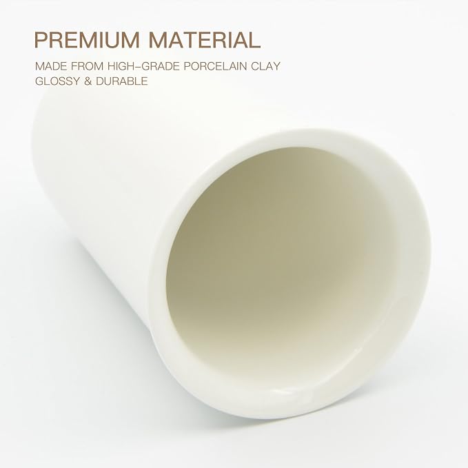 Reusable Double Wall Insulated White Ceramic Travel Coffee Cup - Image 8