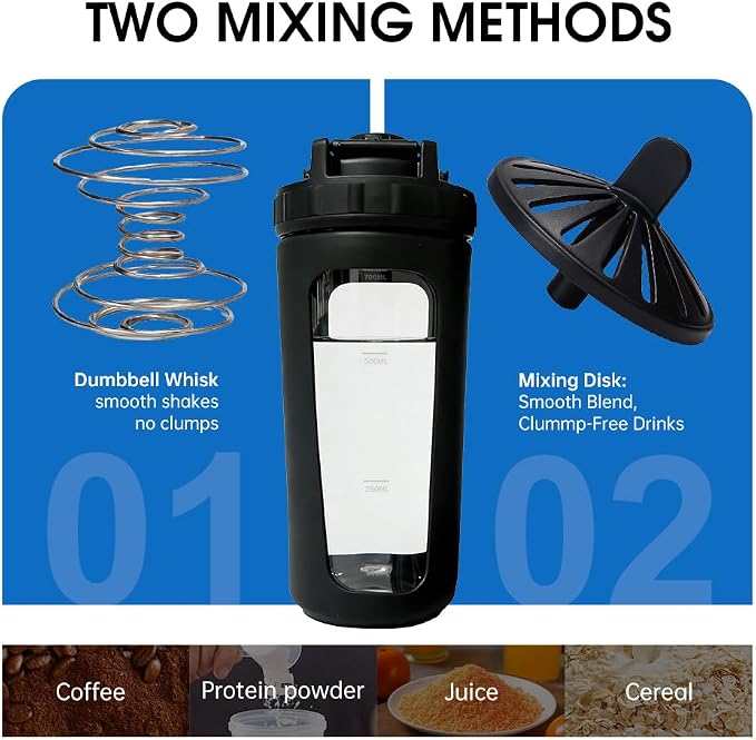 26oz Glass Protein Shaker Bottle - Image 6