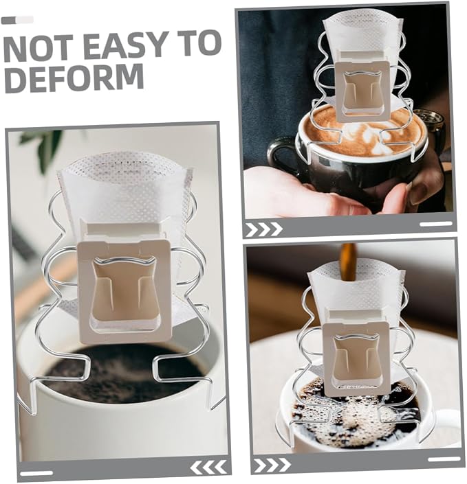 IMIKEYA 2pcs Stainless Filter Rack Portable Drip Holder - Image 7
