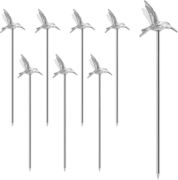 Stainless Steel Greylag Goose Martini Cocktail Picks by DEEKOUDT