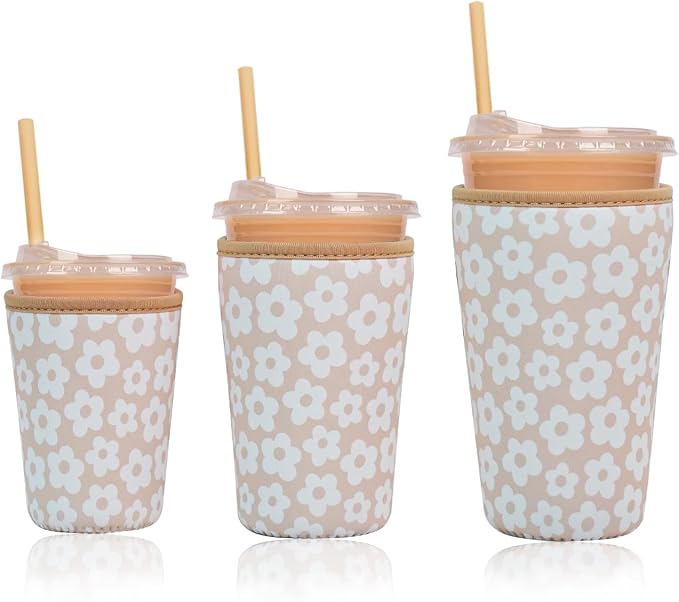 Reusable Insulated Neoprene Iced Coffee Cup Sleeve, Durable Drink Sleeve by Unknown