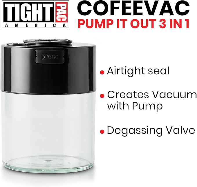 COFFEEVAC Pump It Out Airtight Coffee Container – Vacuum Storage Container - Image 3