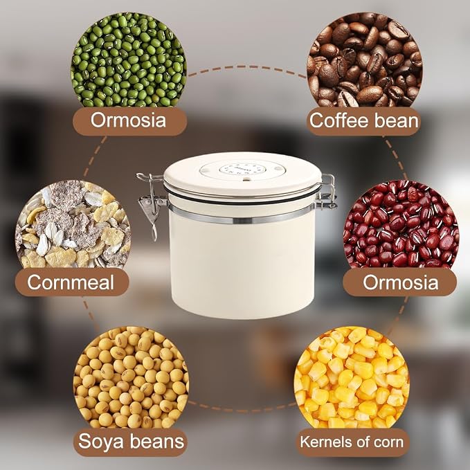 Coffee Canister Airtight, 1.2 L Stainless Steel Container - Image 8