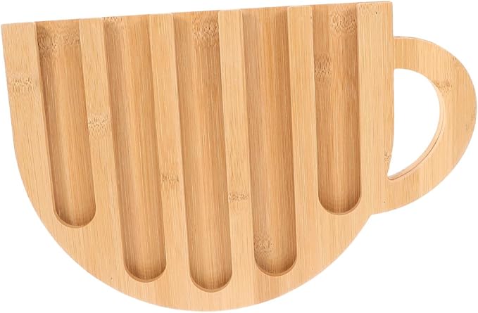 Toyvian Wooden Coffee Capsule Container Mug-shaped Pod Holder Stand Rustic by Toyvian