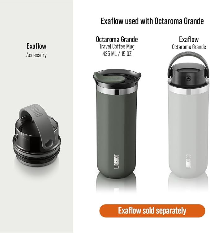 WACACO Octaroma Grande Vacuum Insulated Coffee Mug, 15 fl oz, Double-wall - Image 7