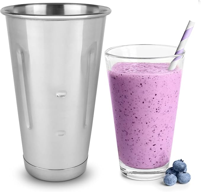 Malt Cup Stainless Steel Ice Cream Milkshake Commercial Grade 30 oz by EHOMEA2Z