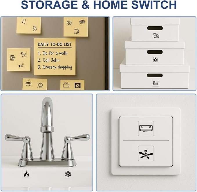 600 Pcs Home Wall Switches Light Switch Sticker Labels, Transparent Switch ID - Image 4