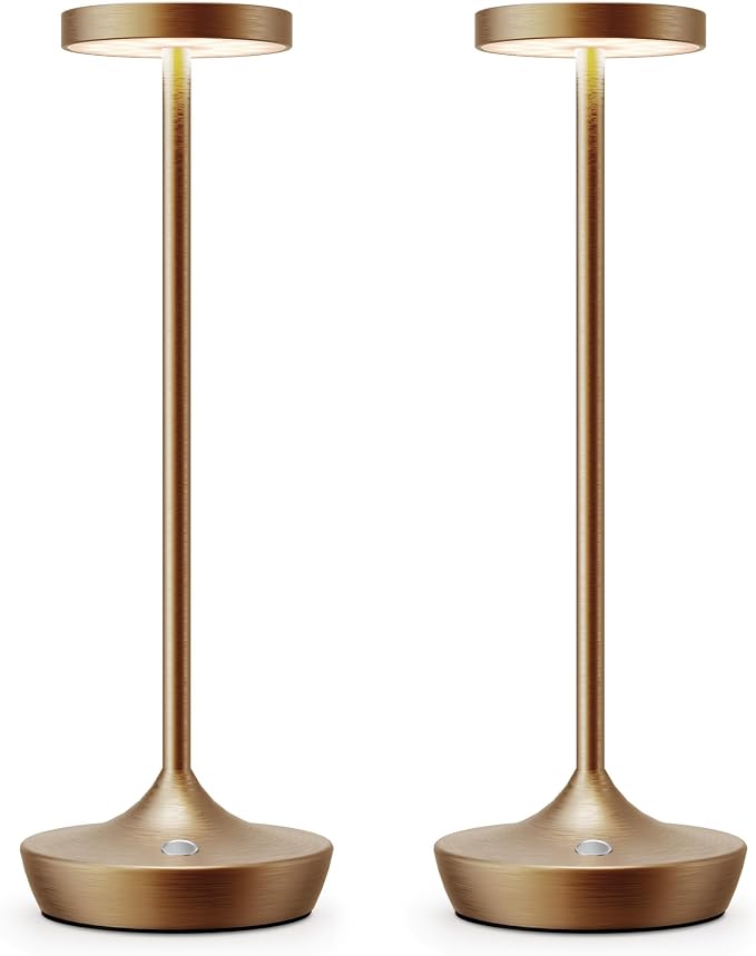 Rechargeable Cordless Table Lamps, 6000mAh Portable LED light, Battery Operated by YHT