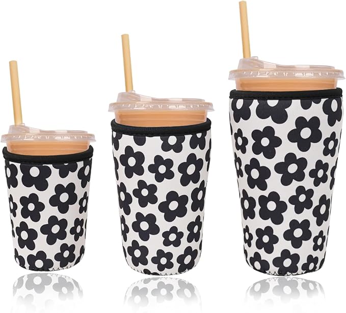 Reusable Insulated Neoprene Iced Coffee Cup Sleeve, Durable Drink Sleeve by Unknown