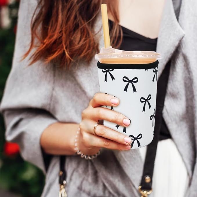 Reusable Insulated Neoprene Iced Coffee Cup Sleeve, Durable Drink Sleeve - Image 2