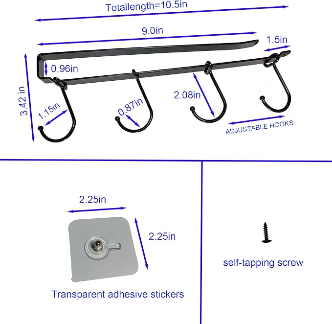 Adjustable Mug Hooks - Image 3