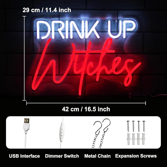 Drink Up Witches Neon Sign Halloween Neon Lights - Image 4