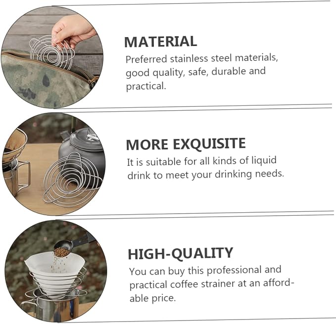 TEHAUX Foldable Stainless Steel Coffee Drip Filter Funnel Reusable Hand Brewing - Image 4