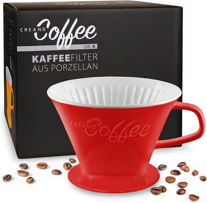Creano Porcelain Coffee Dripper Red by Creano