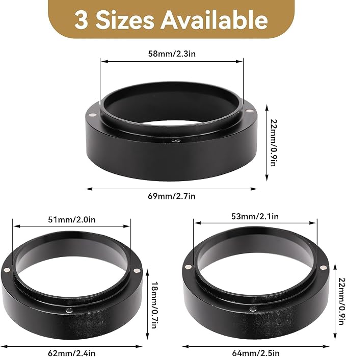 51/53/58mm Espresso Dosing Funnel, Aluminum Coffee Dosing Ring - Image 2