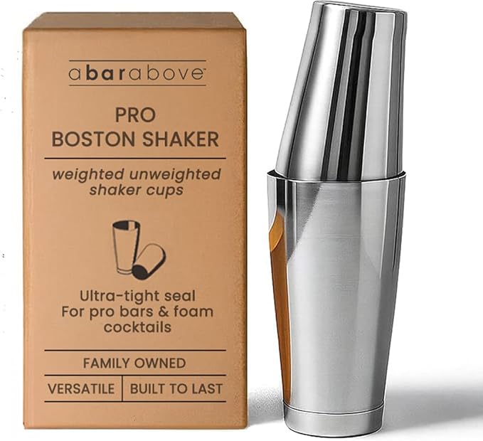 A Bar Above Professional Boston Shakers Set 18 oz Weighted and Unweighted by ABarAbove