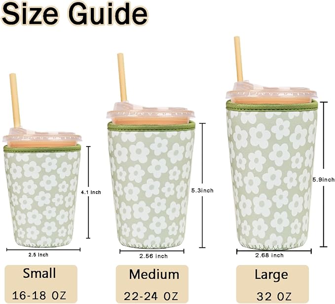 Reusable Insulated Sleeve for Iced Coffee Cup, Beverage Holder for Iced Coffee - Image 5