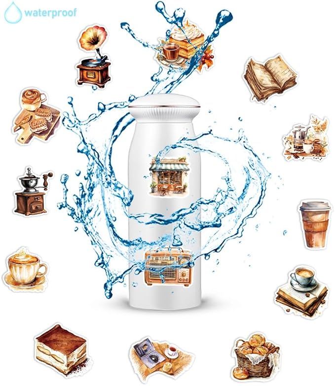 Retro Coffee Theme Stickers - Image 5