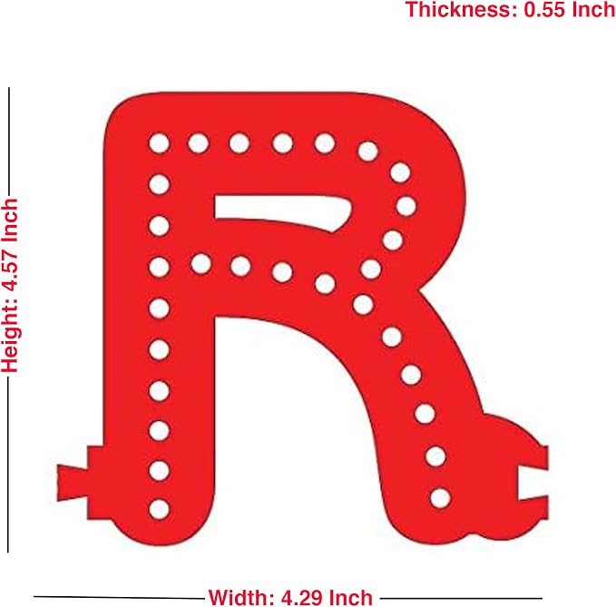 M&T Displays LED Marquee Letter Lights Modular Red Light Up Alphabet Initial R - Image 3