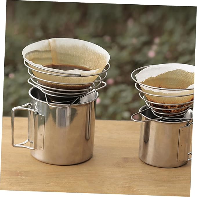 Alipis Stainless Steel Coffee Filter Funnel Fine Mesh Cup Household Filter - Image 7