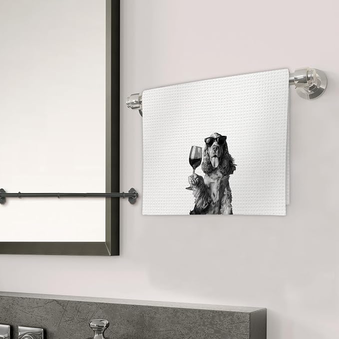 Cocker Spaniel Gifts Wine Dog Kitchen Towels, Gifts - Image 3