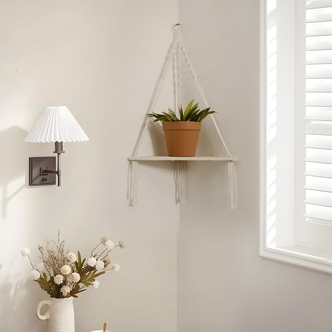 Artilady Macrame Corner Shelf Wall Hanging - Image 3