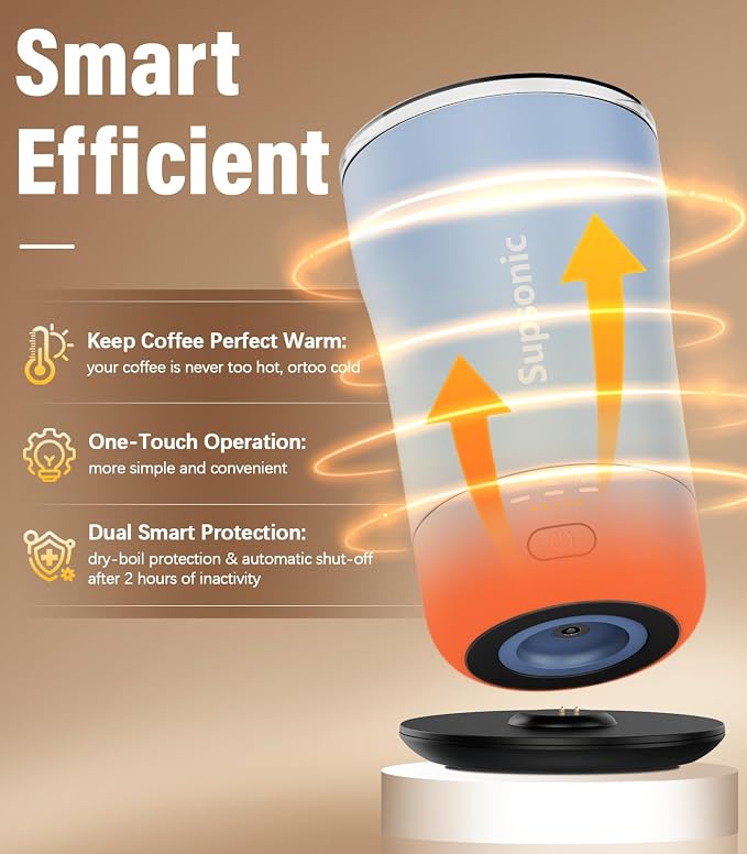 Supsonic - 14oz Heated Coffee Mug, Self-Heating Travel Mug - Image 3
