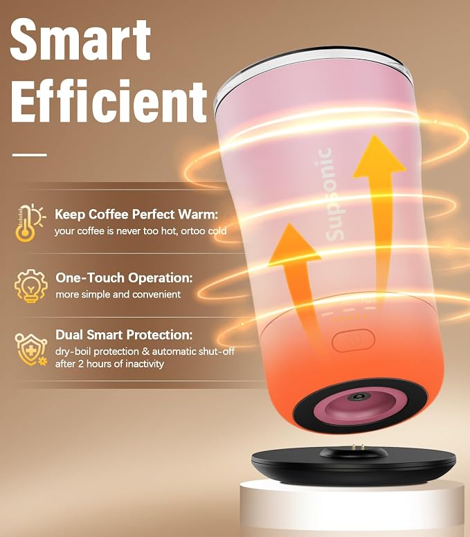 Supsonic - 14oz Heated Coffee Mug, Self-Heating Travel Mug - Image 3