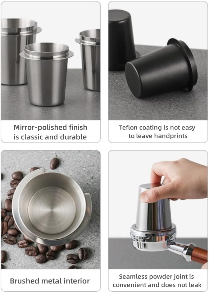Espresso Dosing Cup, 58mm Stainless Steel Coffee Dosing Cup Portafilter Coffee - Image 3