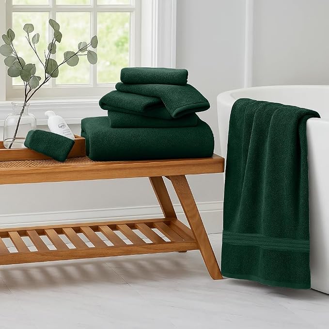 RIVERSIDE Pack of 8 Towels Set, 2 Large Bath, 2 Hand, 4 Face Washcloths - Image 6