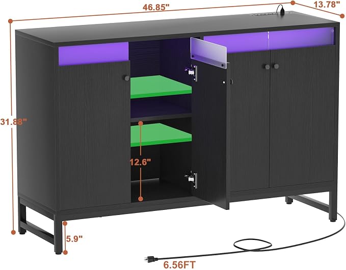 Aheaplus Sideboard Buffet Cabinet - Image 2