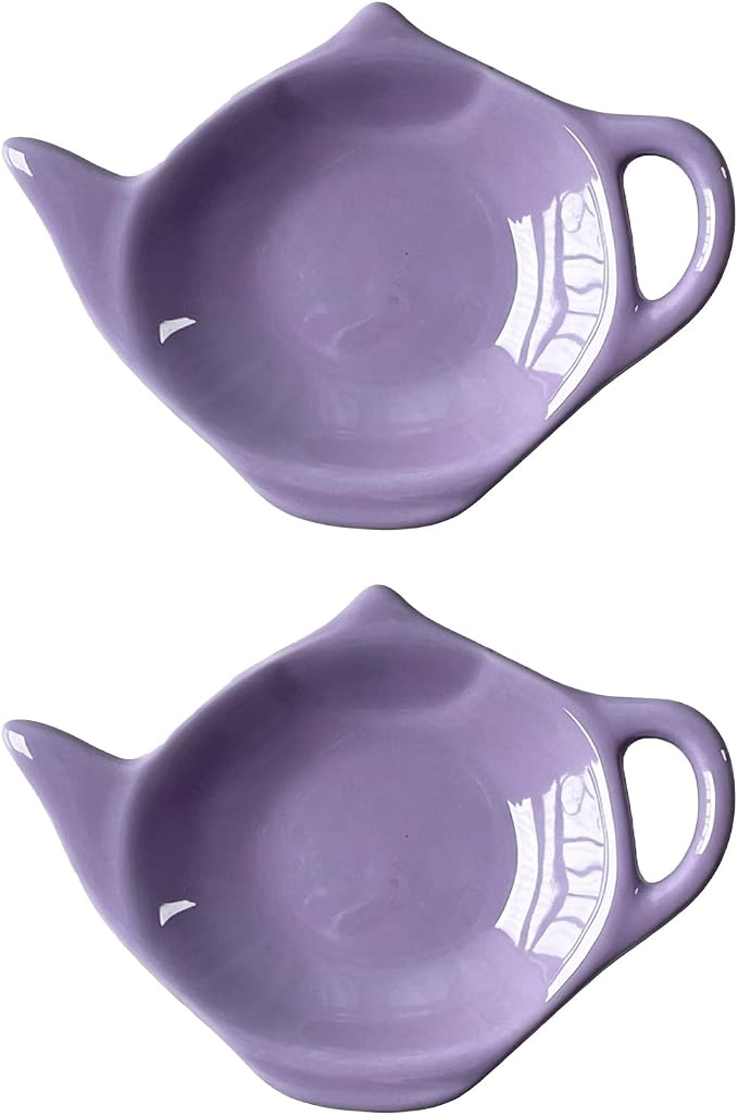 Generic 2 Pcs Ceramic Tea Bag Holder Set, Teapot Shaped Tea Bag Rest, Effective by Unknown