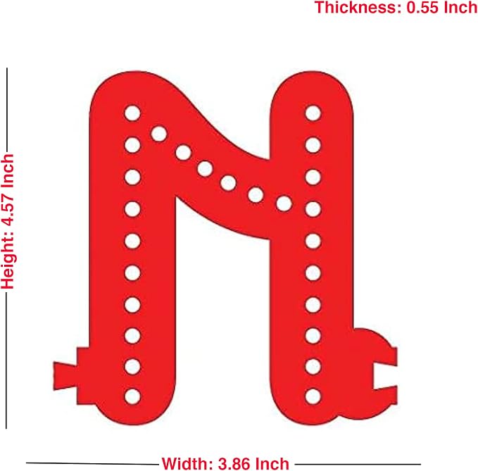 M&T Displays LED Marquee Letter Lights Modular Red Light Up Alphabet Initial N - Image 3