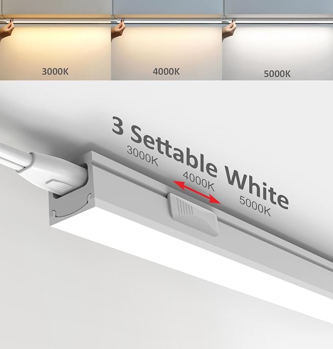 Leetdud Under Cabinet Lighting Plug in, 32 Inch 1 Pc, Linkable AC120V 3CCT - Image 3