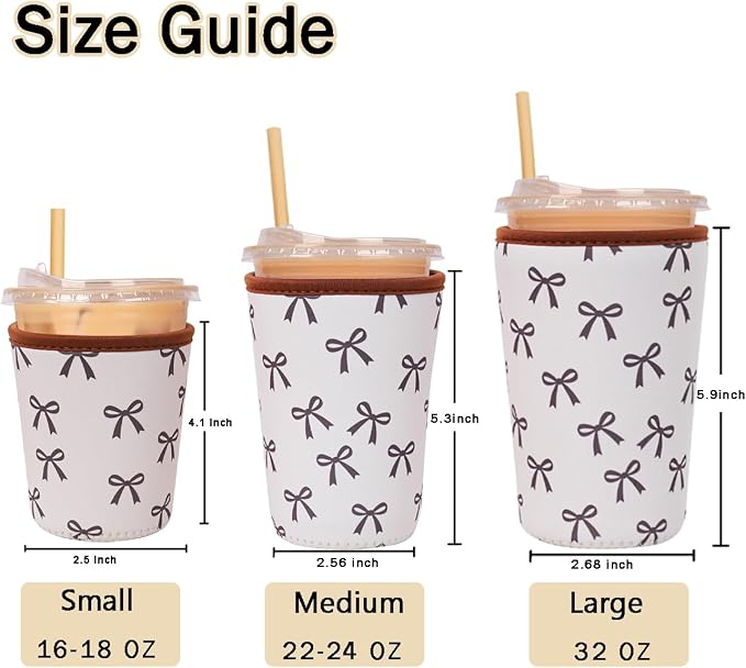 Reusable Insulated Sleeve for Iced Coffee Cup, Coffee Neoprene Sleeve for Cold - Image 5