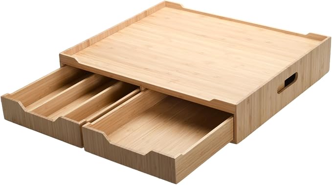 Mobilevision Bamboo Drawer & Large Sliding Tray - Image 6